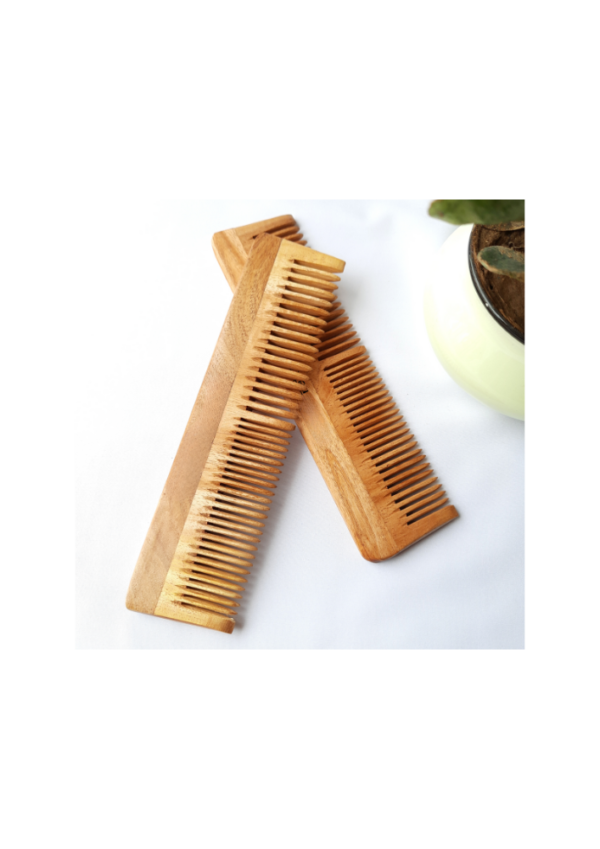 Natsbyte Neem Wood Comb Twin Tooth