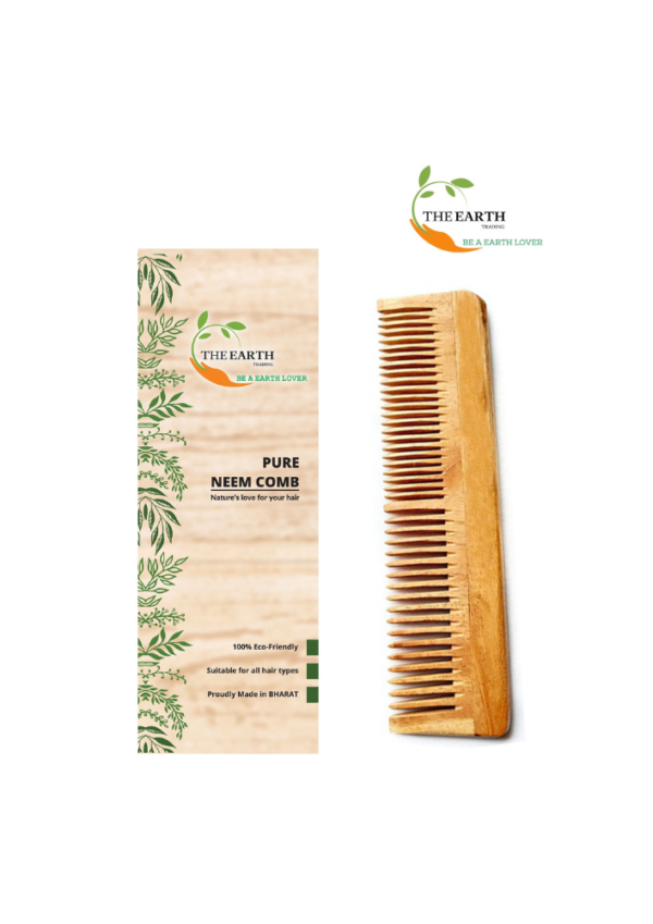 Natsbyte Neem Wood Comb Twin Tooth