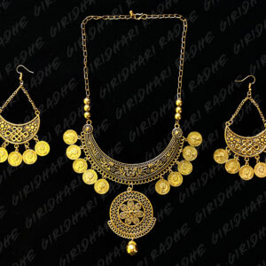 Antique Golden Hasli Gini Jewellery Set