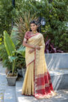 ELS_PYRAMID_CREAM saree