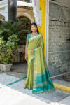 ELS_PYRAMID_PISTA saree