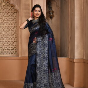 FLORA_101_N-BLUE saree