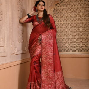 FLORA_101_RED saree