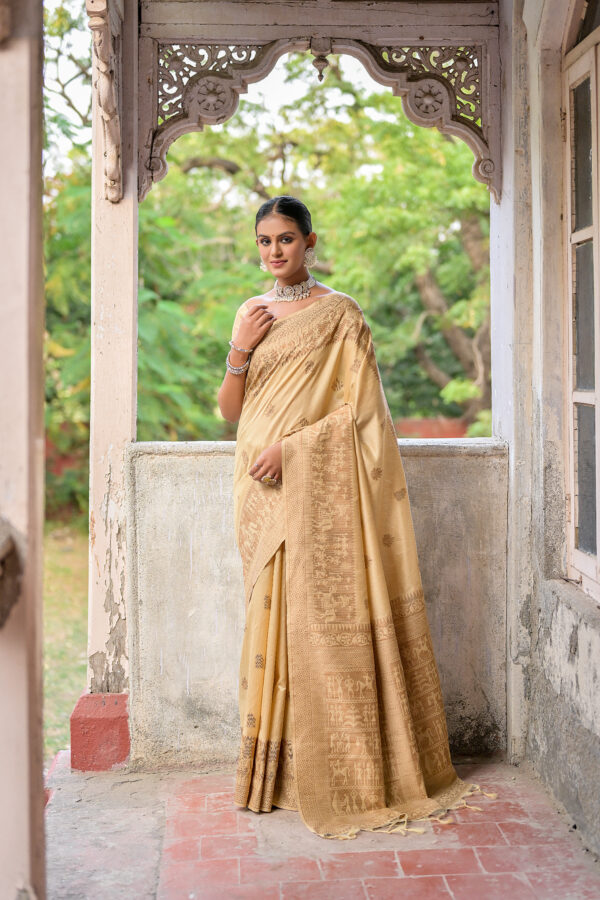 HANDLOOM_406_CREAM Saree