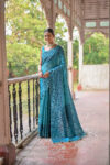 HANDLOOM_406_FIROZI Saree