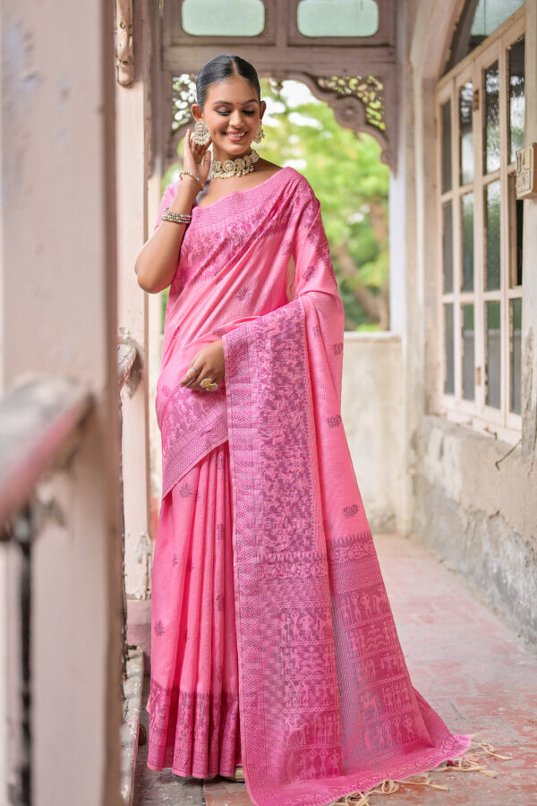 HANDLOOM_406_PINK Saree