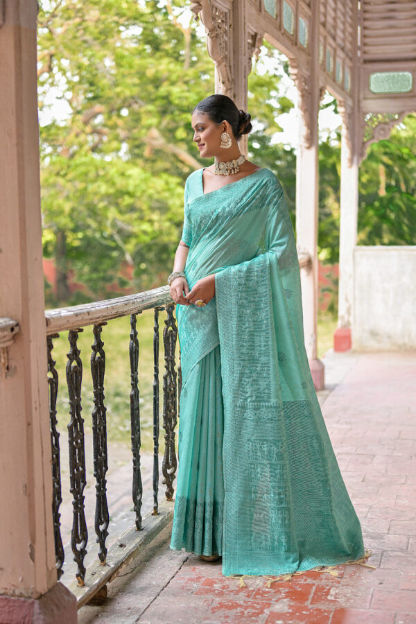 HANDLOOM_406_SEA-GREEN Saree