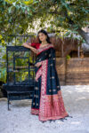 HNDLM_BLUCHRI_101_BLACK saree