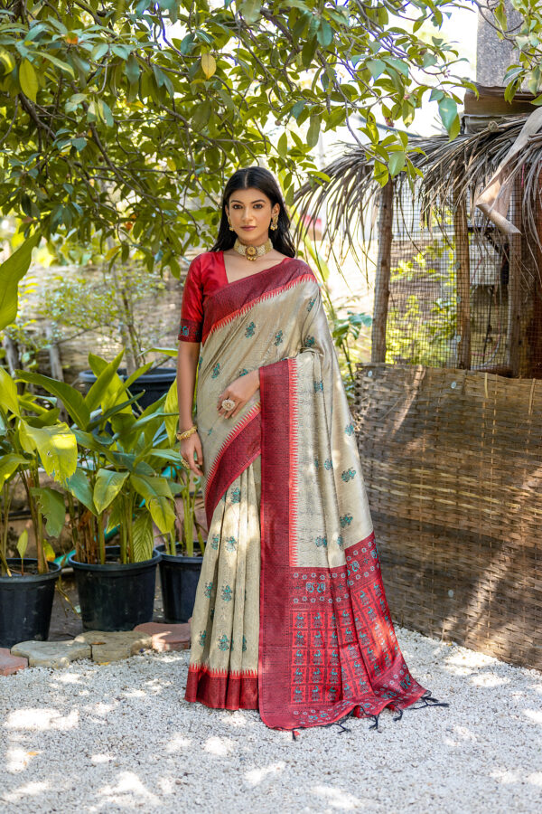 HNDLM_BLUCHRI_101_CREAM saree
