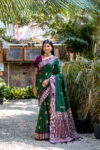 HNDLM_BLUCHRI_101_GREEN saree