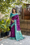 HNDLM_BLUCHRI_101_WINE saree
