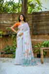 MUGA_COTON_PICHWAI_ORANGE saree