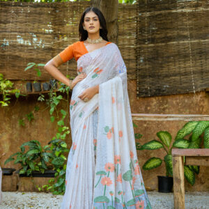 MUGA_COTON_PICHWAI_ORANGE saree