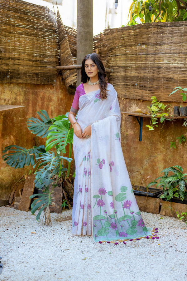 MUGA_COTON_PICHWAI_WINE saree