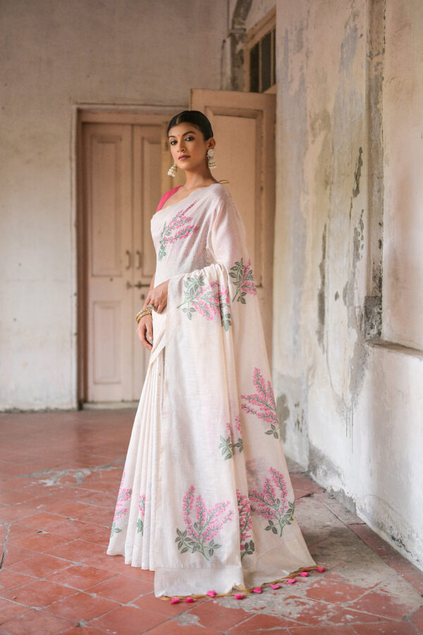 MUGA_COTTON_TREE-2_PINK saree