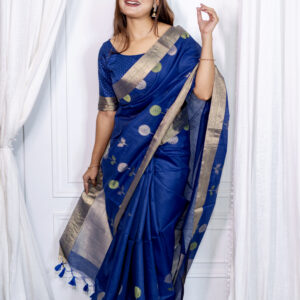 MUKHI_SILK_BLUE saree