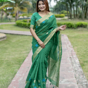 MUKHI_SILK_GREEN saree