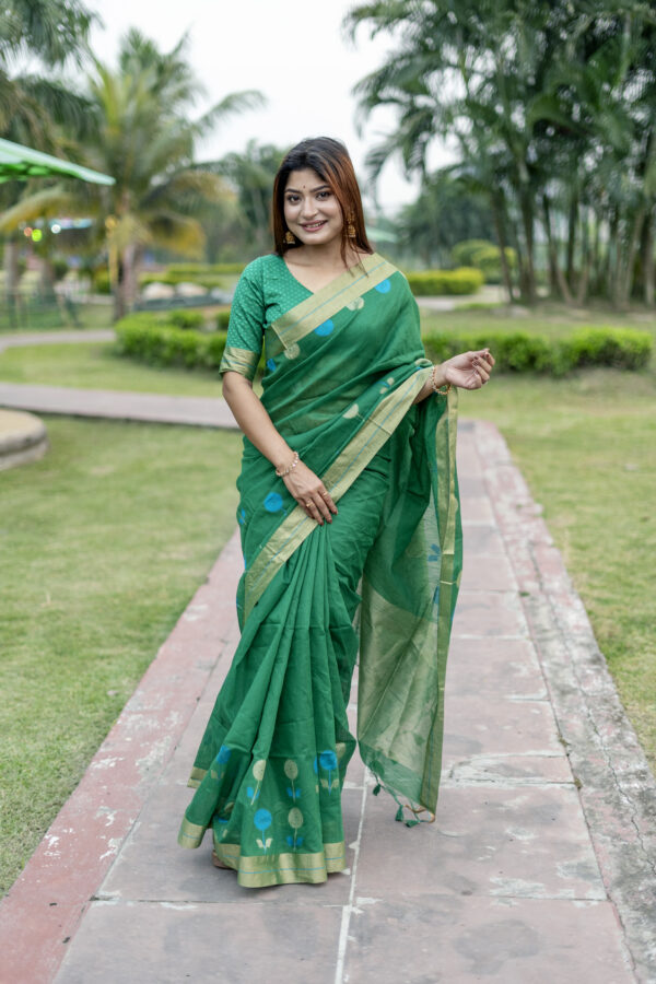 MUKHI_SILK_GREEN saree