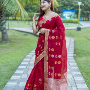 MUKHI_SILK_RED saree
