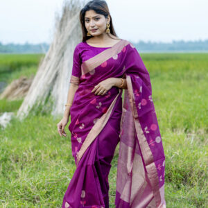 MUKHI_SILK_WINE saree