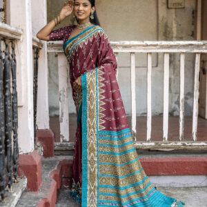 NIYTI_TEMPLE-2_MAROON saree