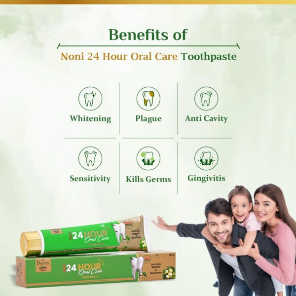 The Dave's Noni 24 Hour Oral Care Toothpaste (100 g) - Noni Toothpaste-Tooth Paste (300Grams(Pack of 3)