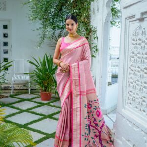 PAITHANI_KASTURI_BABYPINK saree