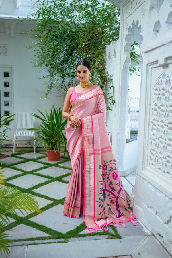 PAITHANI_KASTURI_BABYPINK saree