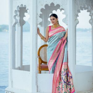 PAITHANI_KASTURI_FIROZI saree