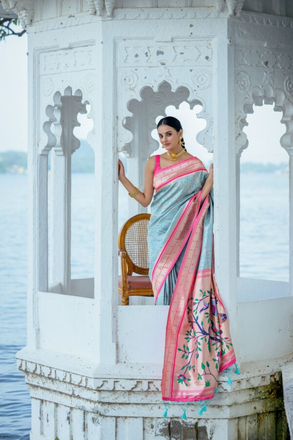 PAITHANI_KASTURI_FIROZI saree