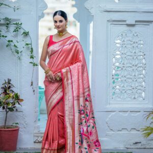 PAITHANI_KASTURI_PEACH saree