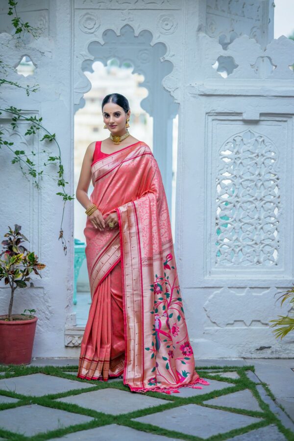 PAITHANI_KASTURI_PEACH saree
