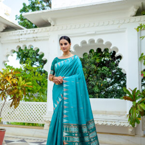 PAPER_SILK_101_SEA-GREEN saree