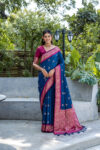 VAISHALI_TREE_NAVY-BLUE saree