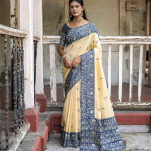 WARLI-101_BLUE saree