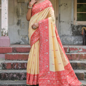 WARLI-101_RED saree