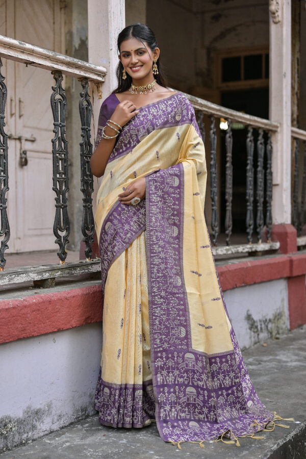 WARLI-101_WINE saree