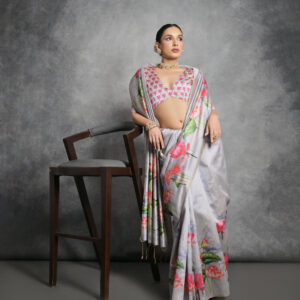 YOGITA_LOTUS_GREY saree