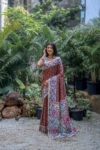 YOGITA_MADHUBANI-2_COFFEE Saree