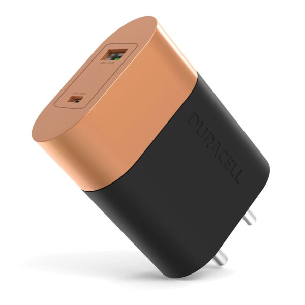 DURACELL Wall Charger PD & Quick Charge 36W,Fast Charging USB Adapter Black