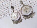 Rainvas White oxidized jhumka bali earrings