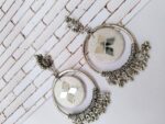 Rainvas White oxidized jhumka bali earrings
