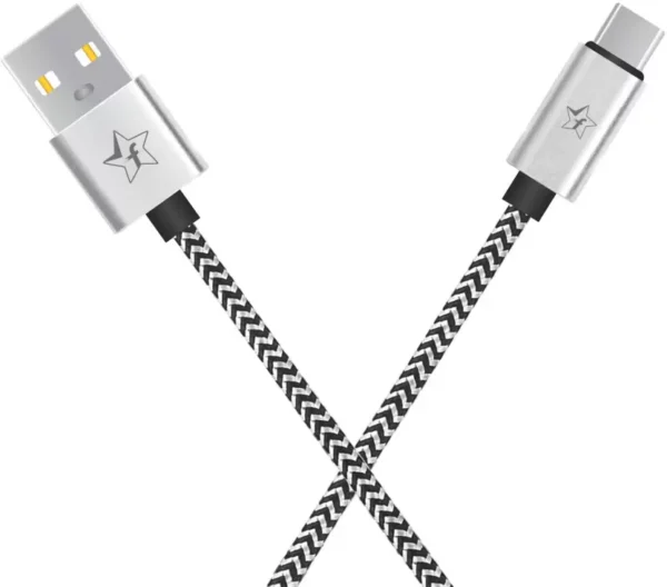 Flipkart SmartBuy - USB Type C Cable 2.4 A 1 m ACRBD1M03 Black And White