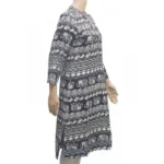 Women's Rayon Kurtis (Black, White, M)