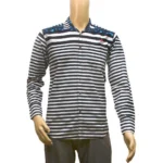 Mens Cotton Casual Men Shirts (Blue, White, XS)