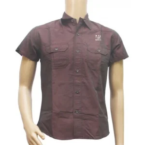 Mens Poly Casual Men Shirts (Brown, M)