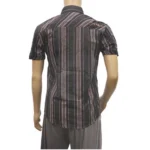 Mens Poly Casual Men Shirts (Black, Grey, L)