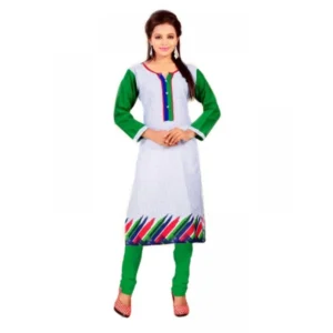 Women's Cotton Kurtis (Green, Multi, L)
