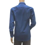 Mens Cotton Casual Men Shirts (Blue, L)