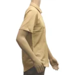 Mens Combed Cotton Semi Formal Men Shirts (Beige, L)